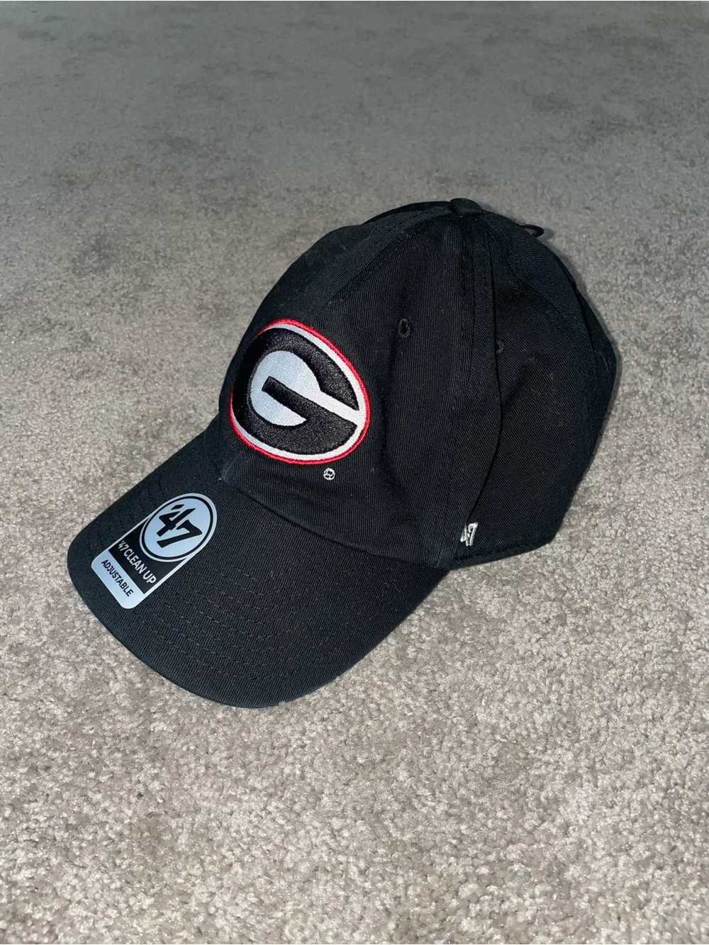 University Of Georgia '47 Brand Bulldogs Black One Size Adjustable Strap Hat